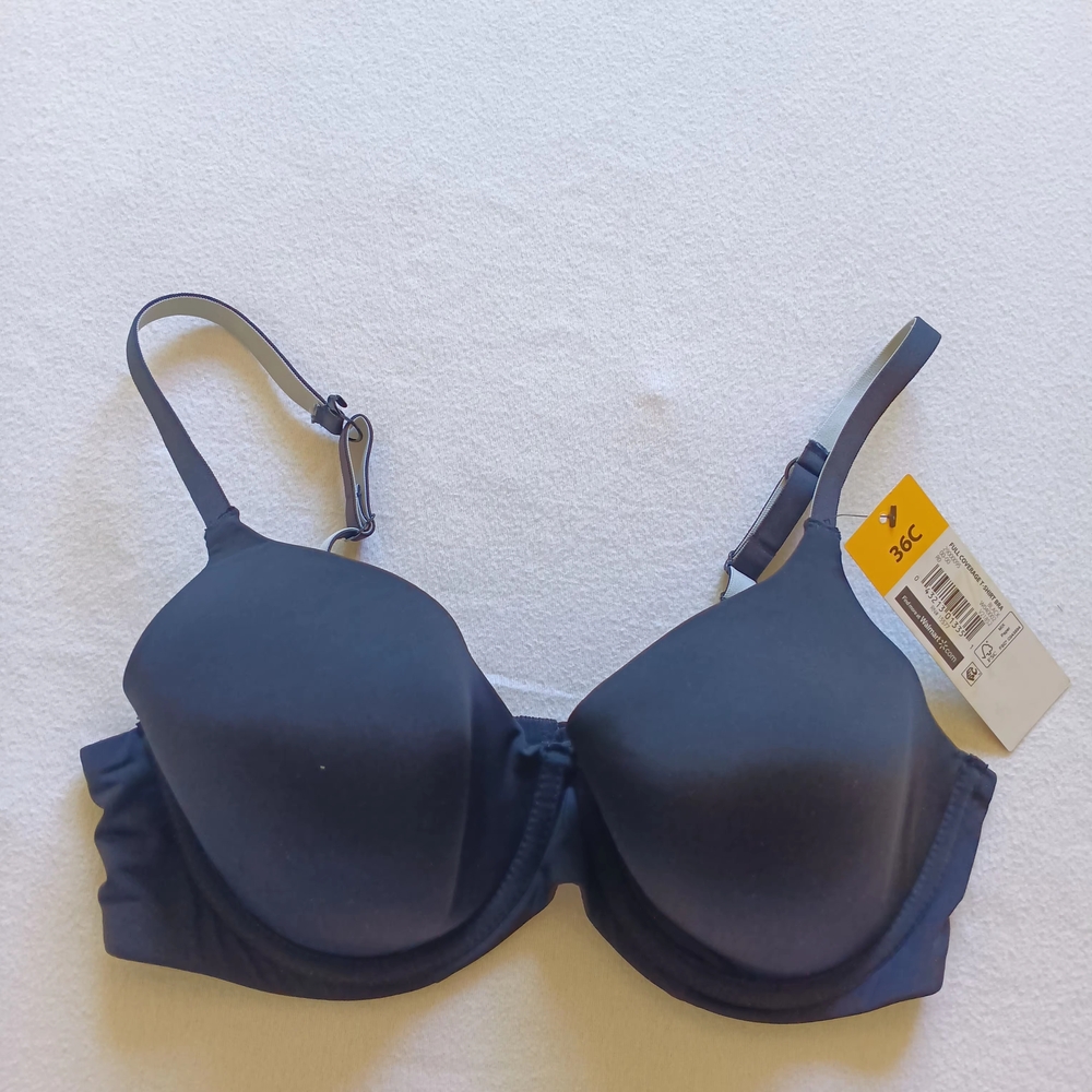 Kindly Yours Black Molded Cup T-Shirt Bra Underwire 36C NWT New Neutral